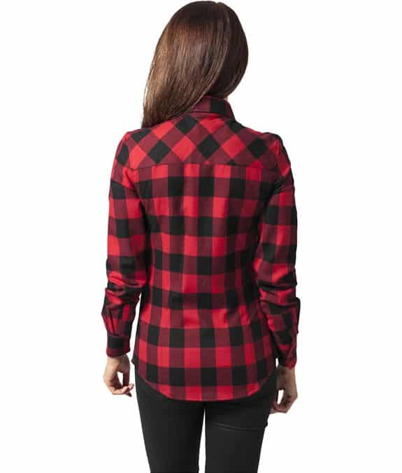 Ladies Checked Flanell black-red 2